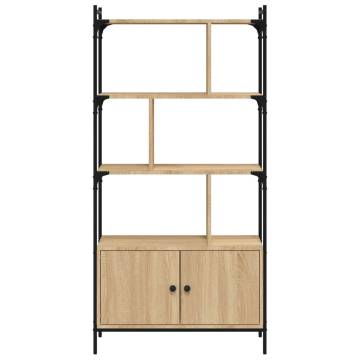 Sonoma Oak Bookcase with Doors | Stylish Storage Solution