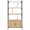 Sonoma Oak Bookcase with Doors | Stylish Storage Solution