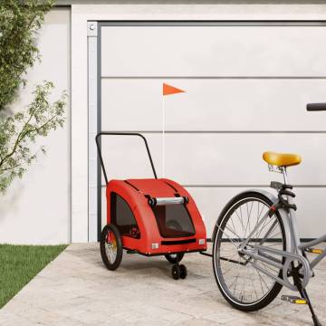 Durable Pet Bike Trailer - Orange & Grey | HipoMarket