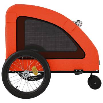 Durable Pet Bike Trailer - Orange & Grey | HipoMarket