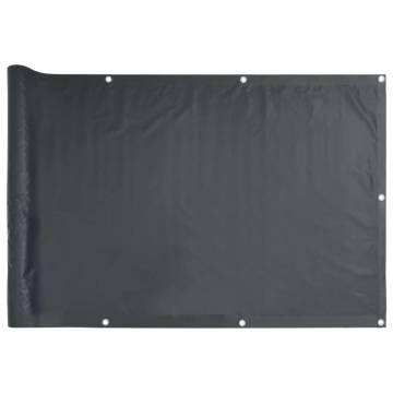 Garden Privacy Screen Anthracite 1000x75 cm PVC | Hipomarket