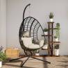  Hanging Egg Chair with Stand Beige Rattan and Steel Colour beige Quantity in Package 1 