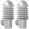 Outdoor Wall Lights 2pcs Silver Stainless Steel - HipoMarket