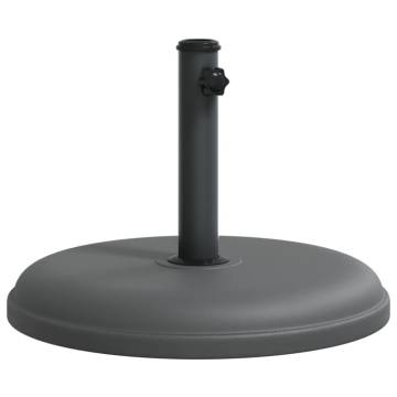 15 kg Round Parasol Base for Ø32-38 mm Poles - Sturdy & Reliable