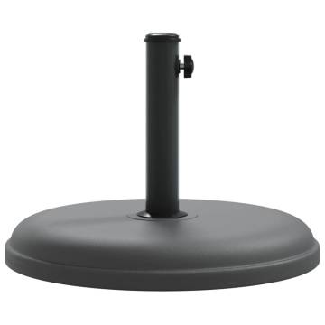 15 kg Round Parasol Base for Ø32-38 mm Poles - Sturdy & Reliable