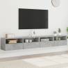 TV Wall Cabinets 2 pcs Concrete Grey 100x30x30 cm Engineered Wood Colour concrete grey Quantity in Package 2 Width 100 cm 