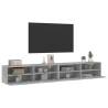 Stylish Concrete Grey TV Wall Cabinets - 2 pcs | HiPo Market