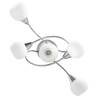 Ceiling Lamp with Ceramic Shades for 5 E14 Bulbs - White Bowl