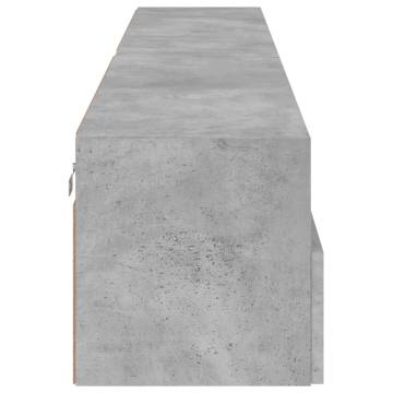 Stylish Concrete Grey TV Wall Cabinets - 2 pcs | HiPo Market