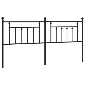 Metal Headboard Black 193 cm - Stylish & Durable Design