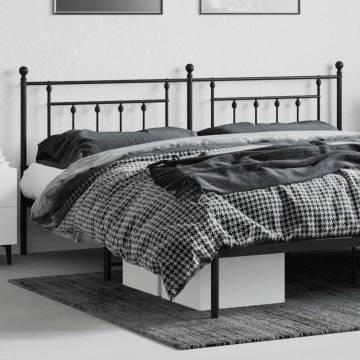 Metal Headboard Black 193 cm - Stylish & Durable Design