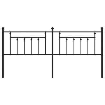 Metal Headboard Black 193 cm - Stylish & Durable Design