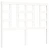 Stylish White Bed Frame with Headboard - 120x200 cm Solid Wood