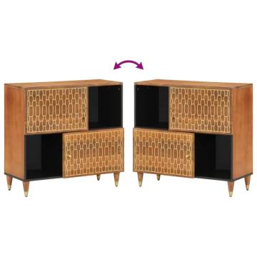 Elegant Side Cabinet - Solid Mango Wood - 80x33x75 cm