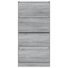 Shoe Cabinet with 4 Flip-Drawers - Grey Sonoma 80x21x163.5 cm