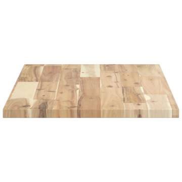 Rectangular Solid Wood Acacia Table Top - 60x40x2 cm