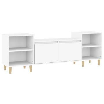 Stylish White TV Cabinet - 160x35x55 cm Engineered Wood