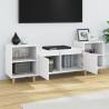 Stylish White TV Cabinet - 160x35x55 cm Engineered Wood