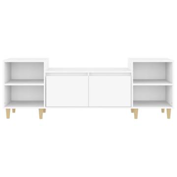 Stylish White TV Cabinet - 160x35x55 cm Engineered Wood