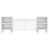 Stylish White TV Cabinet - 160x35x55 cm Engineered Wood