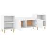 Stylish White TV Cabinet - 160x35x55 cm Engineered Wood