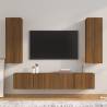 4 Piece TV Cabinet Set Brown Oak Engineered Wood Colour brown oak Quantity in Package 4 Width 80 cm 