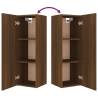 4 Piece TV Cabinet Set - Brown Oak Engineered Wood