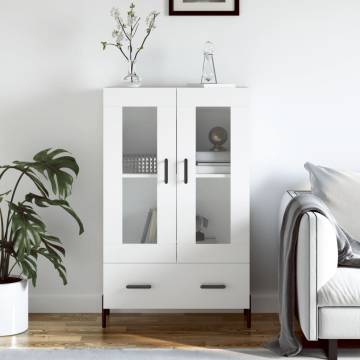 Stylish Highboard White - Modern Engineered Wood Design