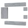 8 Piece Grey Sonoma TV Cabinet Set - Stylish & Practical Storage