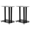 Aluminum Speaker Stands 2 pcs Black Glass - Hipomarket