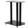 Aluminum Speaker Stands 2 pcs Black Glass - Hipomarket