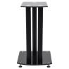 Aluminum Speaker Stands 2 pcs Black Glass - Hipomarket