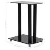 Aluminum Speaker Stands 2 pcs Black Glass - Hipomarket