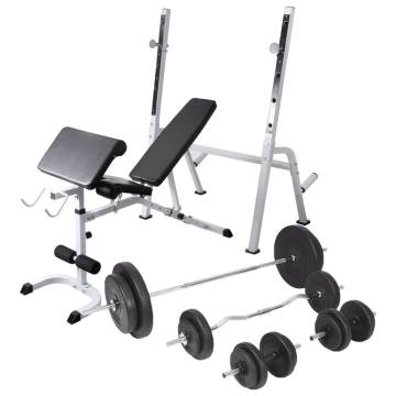 Adjustable Workout Bench & 90 kg Weight Set | Hipo Market