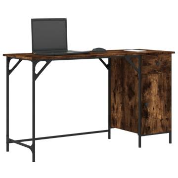 Computer Desk Smoked Oak - Stylish & Functional 131x48x75 cm