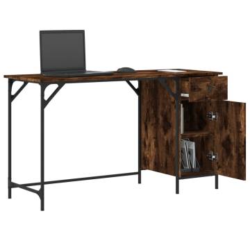 Computer Desk Smoked Oak - Stylish & Functional 131x48x75 cm