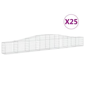 Arched Gabion Baskets 25 pcs 400x30x4060 cm Galvanised Iron