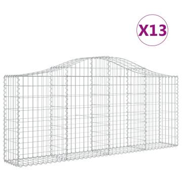 Arched Gabion Baskets 13 pcs | Decorative Garden Barriers