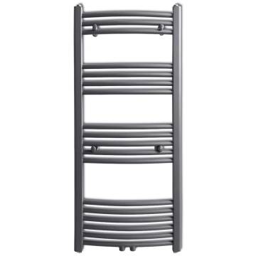 Grey Bathroom Central Heating Towel Rail Radiator - 500x1160mm