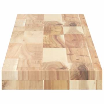 Rectangular Solid Wood Acacia Table Top - 140x20x4 cm