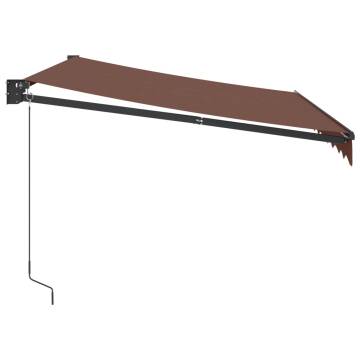 Manual Retractable Awning Brown 300x250 cm | Hipo Market