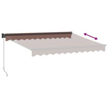 Manual Retractable Awning Brown 300x250 cm | Hipo Market