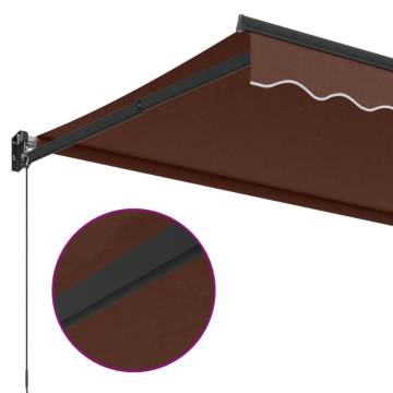 Manual Retractable Awning Brown 300x250 cm | Hipo Market