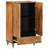 Highboard 60x33x100 cm in Solid Mango Wood | HipoMarket UK