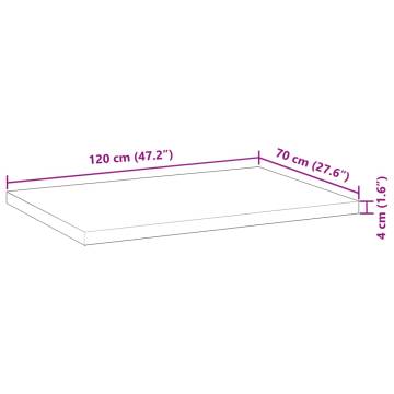 Solid Wood Acacia Desk Top 120x70x4 cm | Hipomarket UK