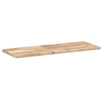 Rectangular Solid Wood Acacia Table Top - 80x30x2 cm