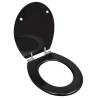 WC Toilet Seat MDF Soft Close Lid Simple Design Black Quantity in Package 1 Design plain black Soft close yes 