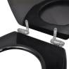 Soft Close Toilet Seat MDF - Simple Black Design | HipoMarket