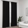 Linen-Look Blackout Curtains with Hooks 2 pcs Anthracite 140x225 cm Colour anthracite Size 140 x 225 cm Quantity in Package 2 