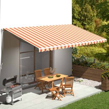 Replacement Fabric for Awning - Yellow & Orange 6x3 m